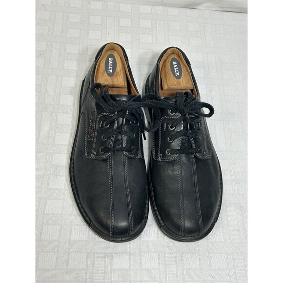 ECCO Black Leather Shoe Bicycle Toe Comfort Casual Shock Point Size 43/ US 9-9.5 main image 13